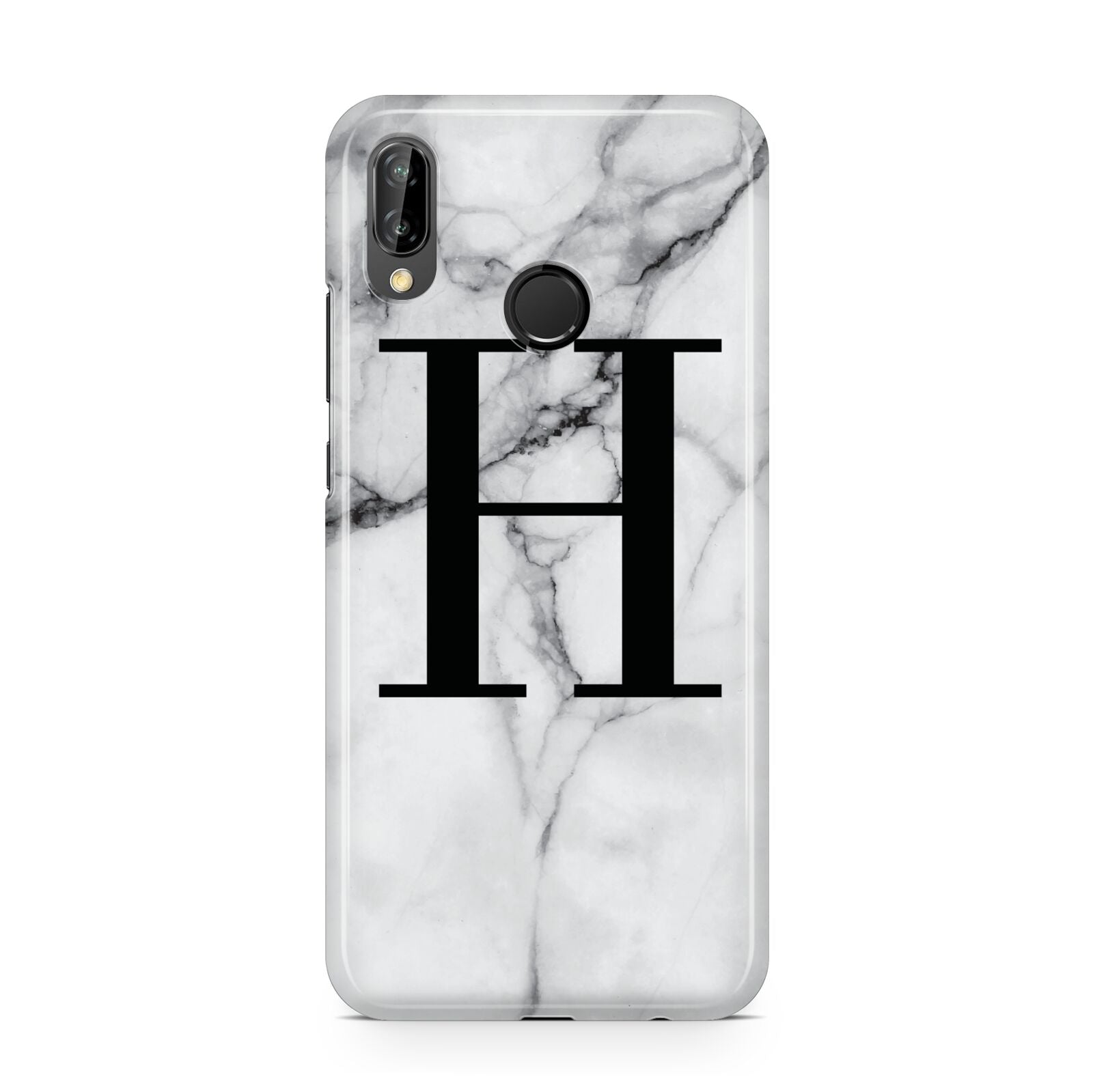 Personalised Monogram Marble Initial Huawei P20 Lite Phone Case