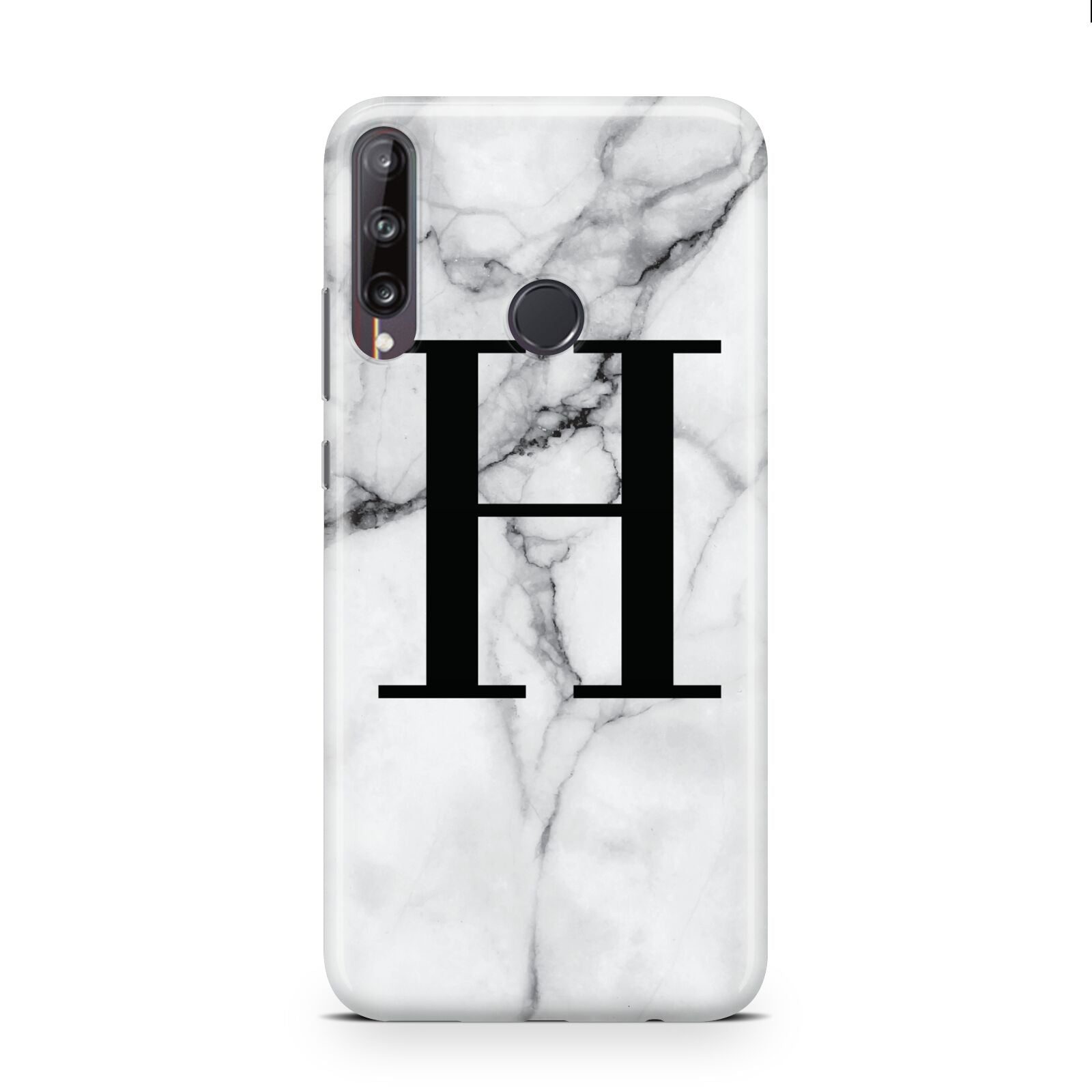 Personalised Monogram Marble Initial Huawei P40 Lite E Phone Case