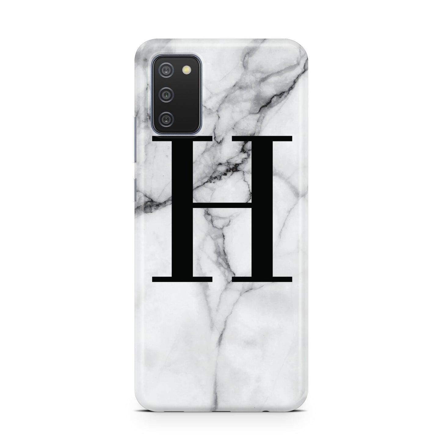 Personalised Monogram Marble Initial Samsung A02s Case
