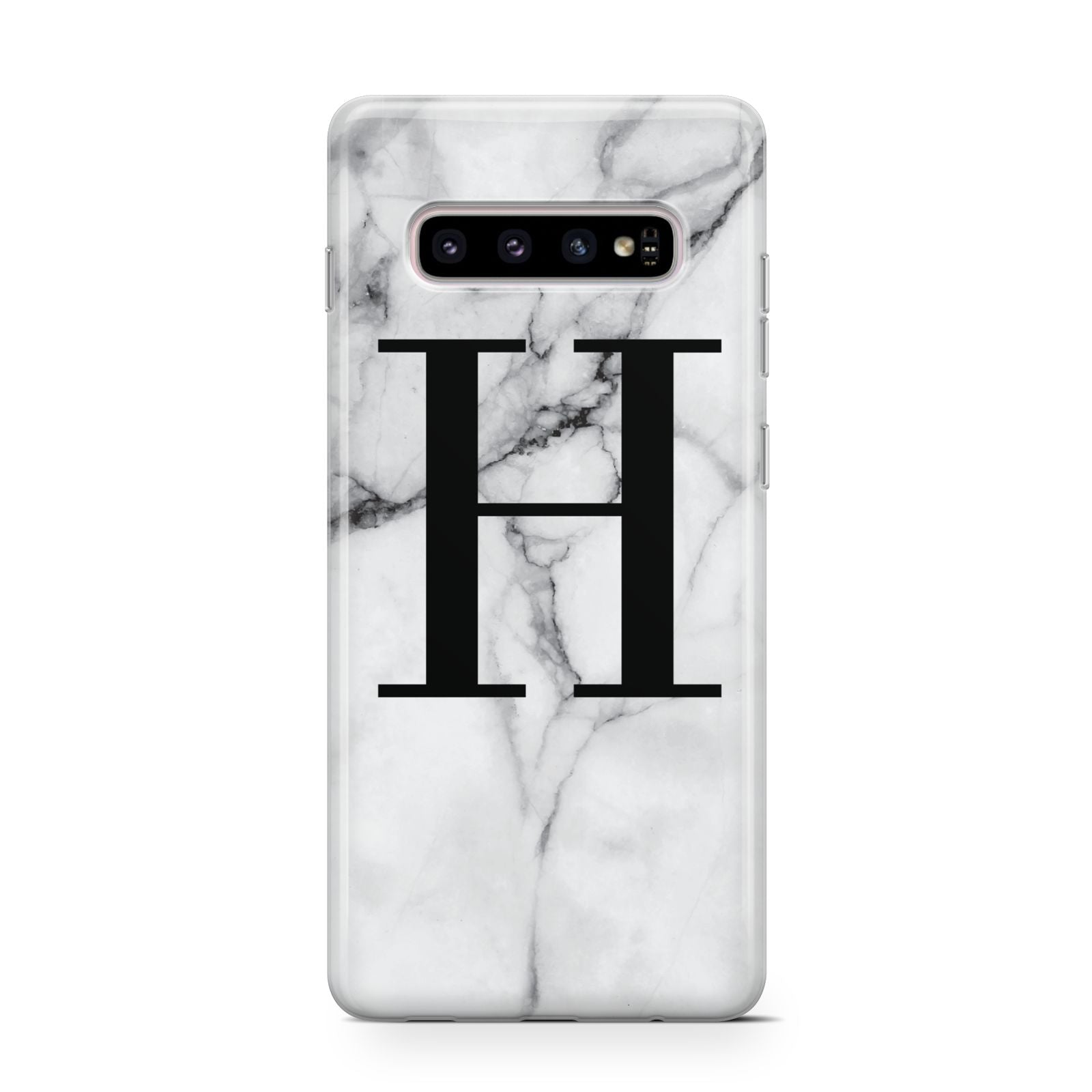 Personalised Monogram Marble Initial Samsung Galaxy S10 Case