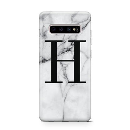 Personalised Monogram Marble Initial Samsung Galaxy S10 Case
