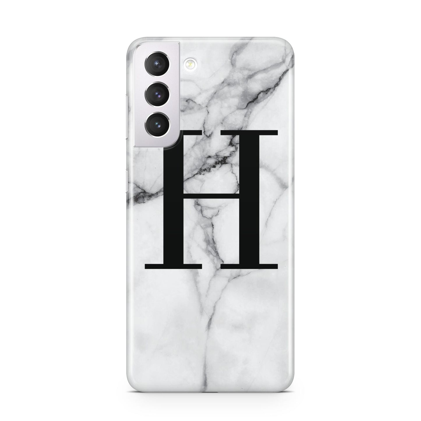 Personalised Monogram Marble Initial Samsung S21 Case