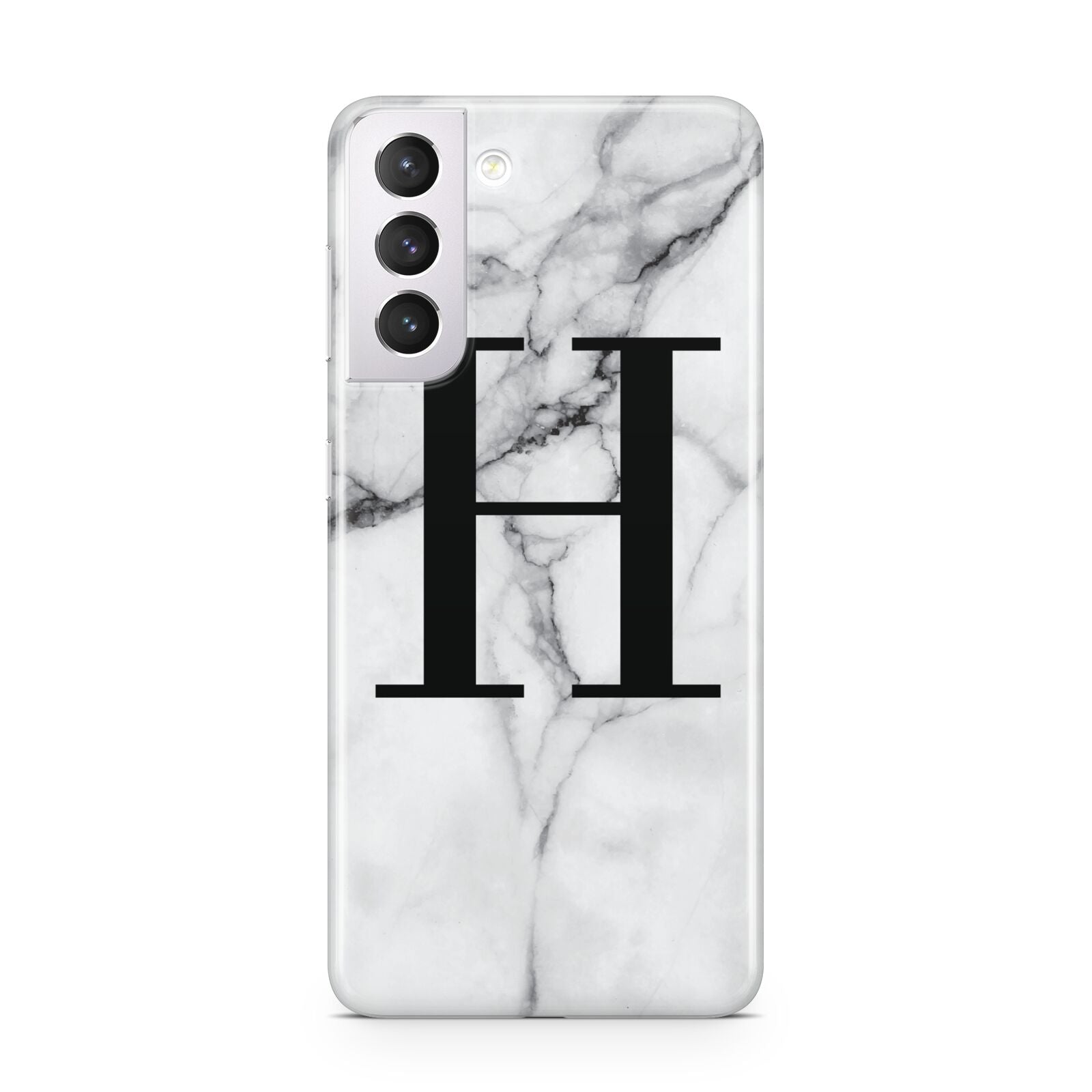 Personalised Monogram Marble Initial Samsung S21 Case
