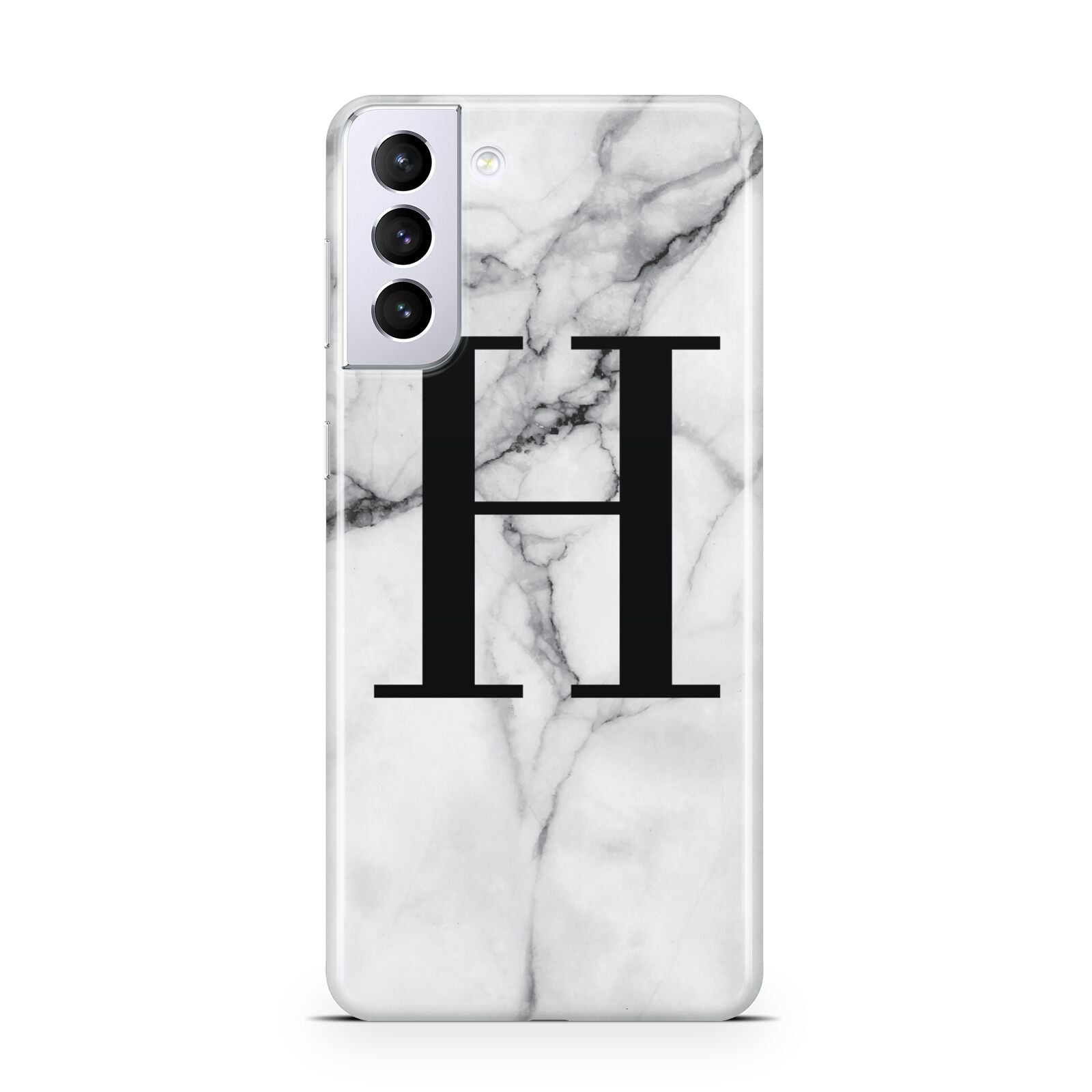 Personalised Monogram Marble Initial Samsung S21 Plus Case