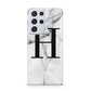 Personalised Monogram Marble Initial Samsung S21 Ultra Case