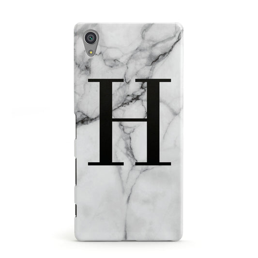 Personalised Monogram Marble Initial Sony Xperia Case