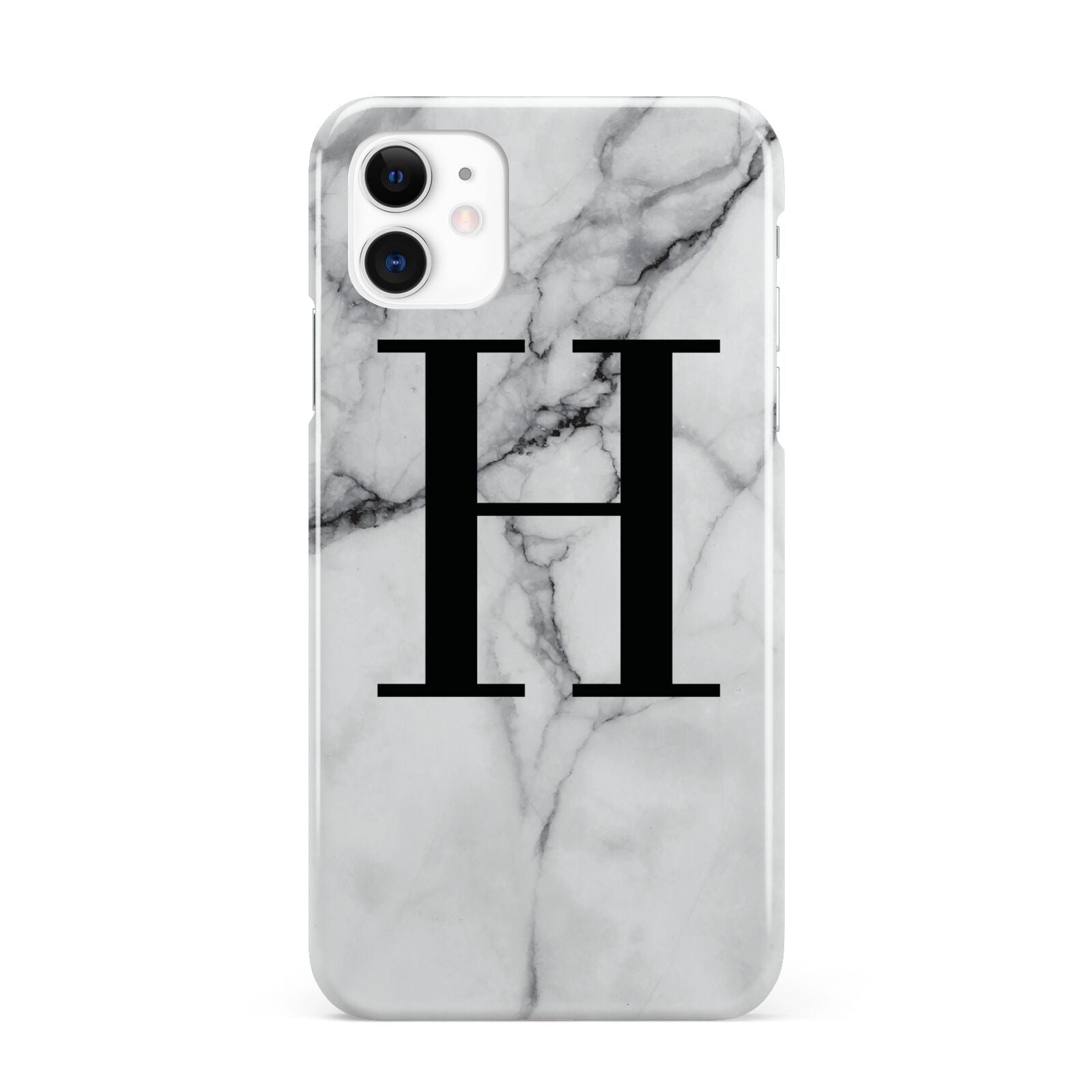 Personalised Monogram Marble Initial iPhone 11 3D Snap Case