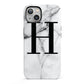 Personalised Monogram Marble Initial iPhone 13 Full Wrap 3D Tough Case