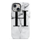 Personalised Monogram Marble Initial iPhone 13 Mini Full Wrap 3D Tough Case