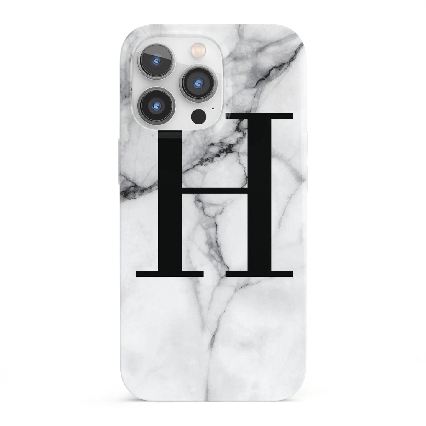 Personalised Monogram Marble Initial iPhone 13 Pro Full Wrap 3D Snap Case