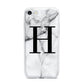 Personalised Monogram Marble Initial iPhone 7 Bumper Case on Silver iPhone