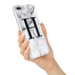 Personalised Monogram Marble Initial iPhone 7 Plus Bumper Case on Silver iPhone Alternative Image