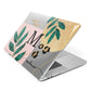 Personalised Monogram Tropical Apple MacBook Case Side View
