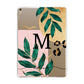 Personalised Monogram Tropical Apple iPad Gold Case