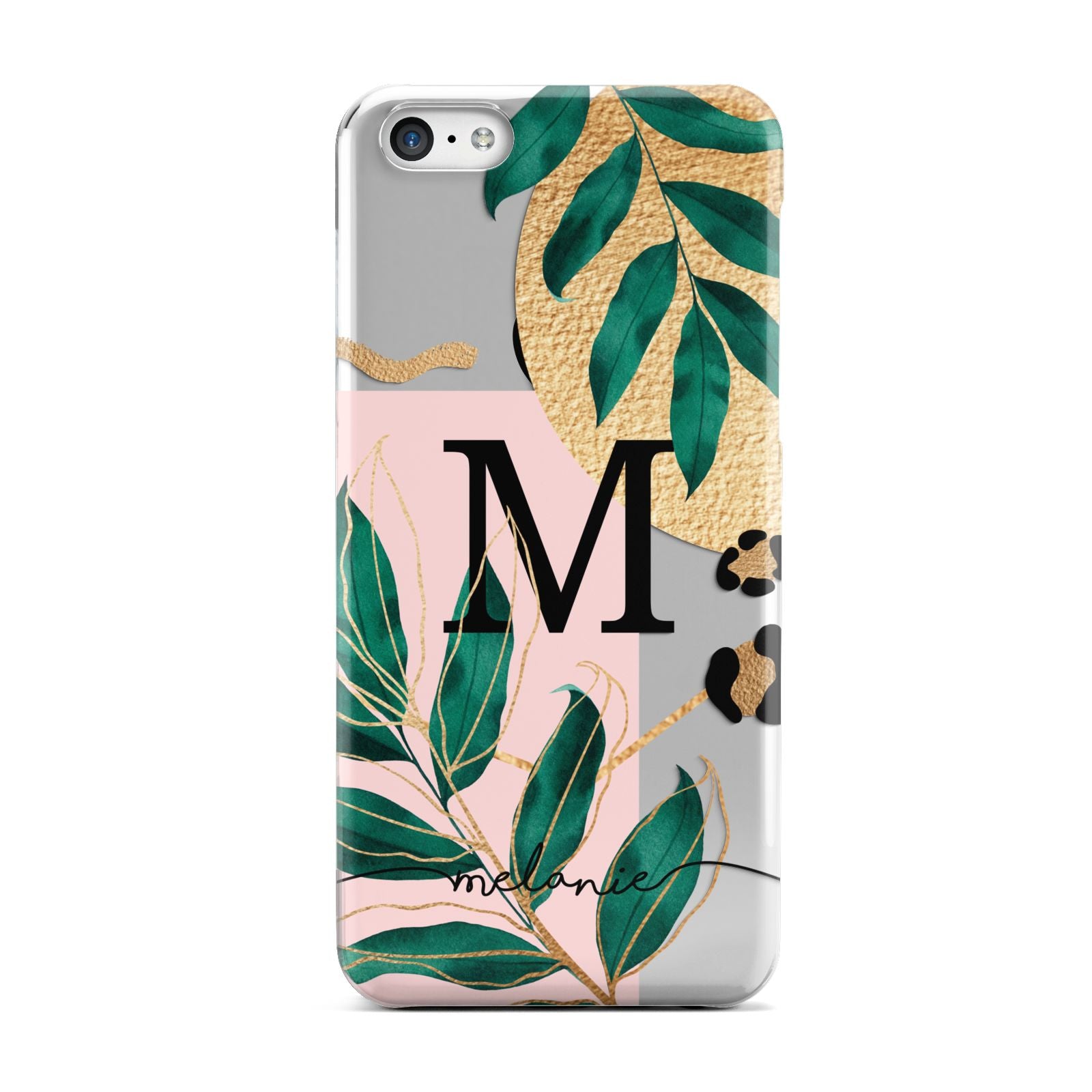 Personalised Monogram Tropical Apple iPhone 5c Case