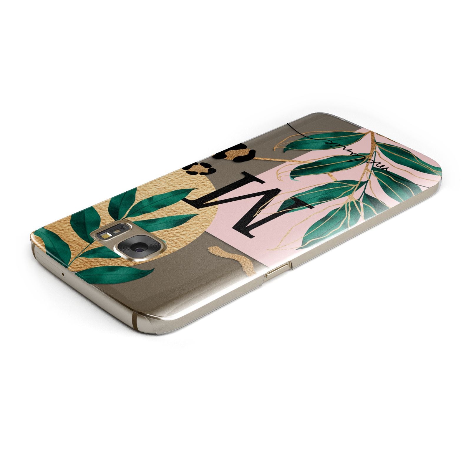 Personalised Monogram Tropical Samsung Galaxy Case Top Cutout