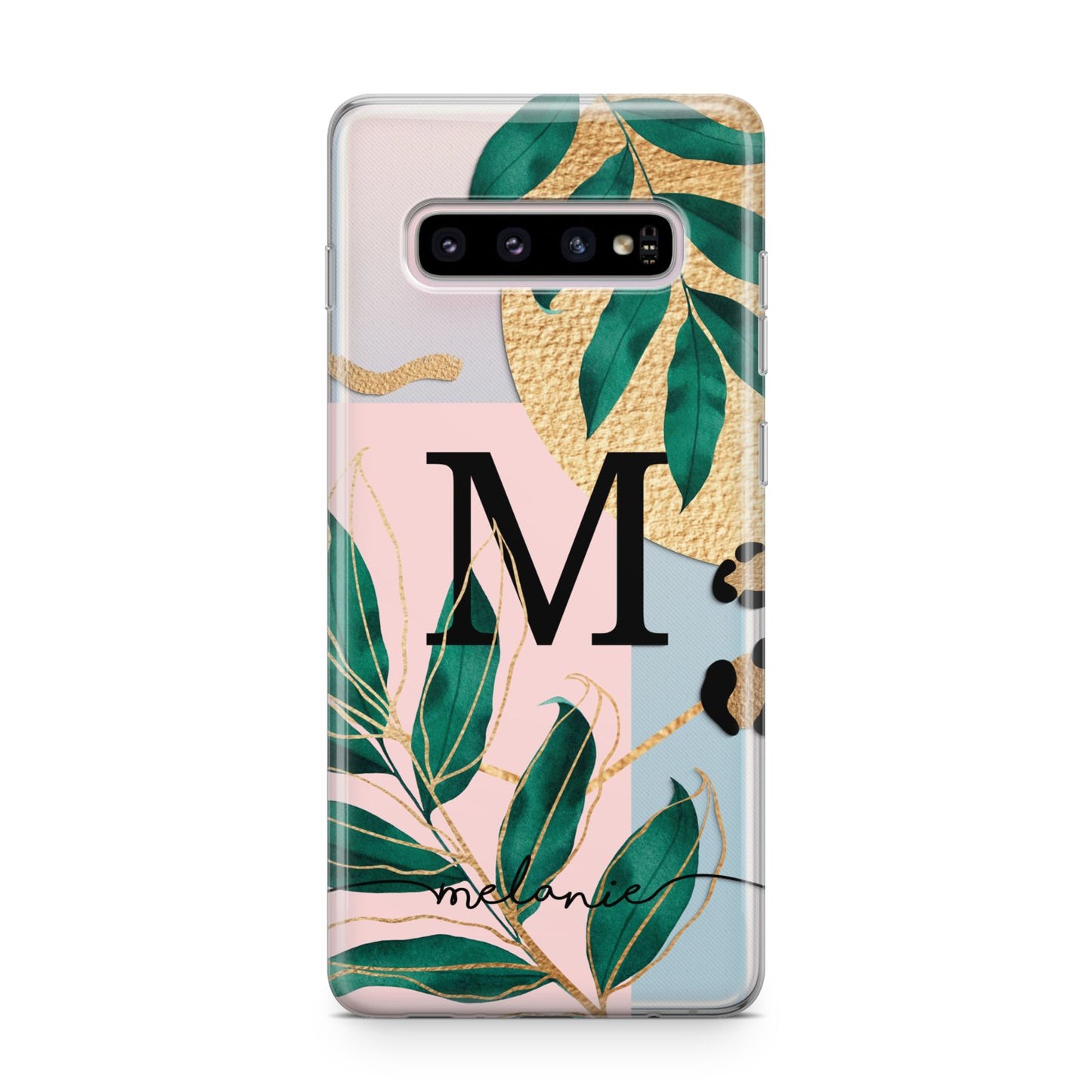 Personalised Monogram Tropical Samsung Galaxy S10 Plus Case