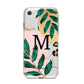Personalised Monogram Tropical iPhone 8 Bumper Case on Silver iPhone