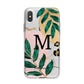 Personalised Monogram Tropical iPhone X Bumper Case on Silver iPhone Alternative Image 1