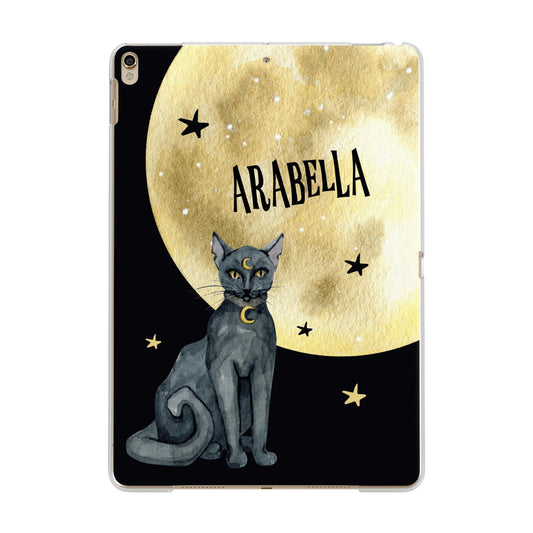 Personalised Moon Cat Halloween Apple iPad Gold Case