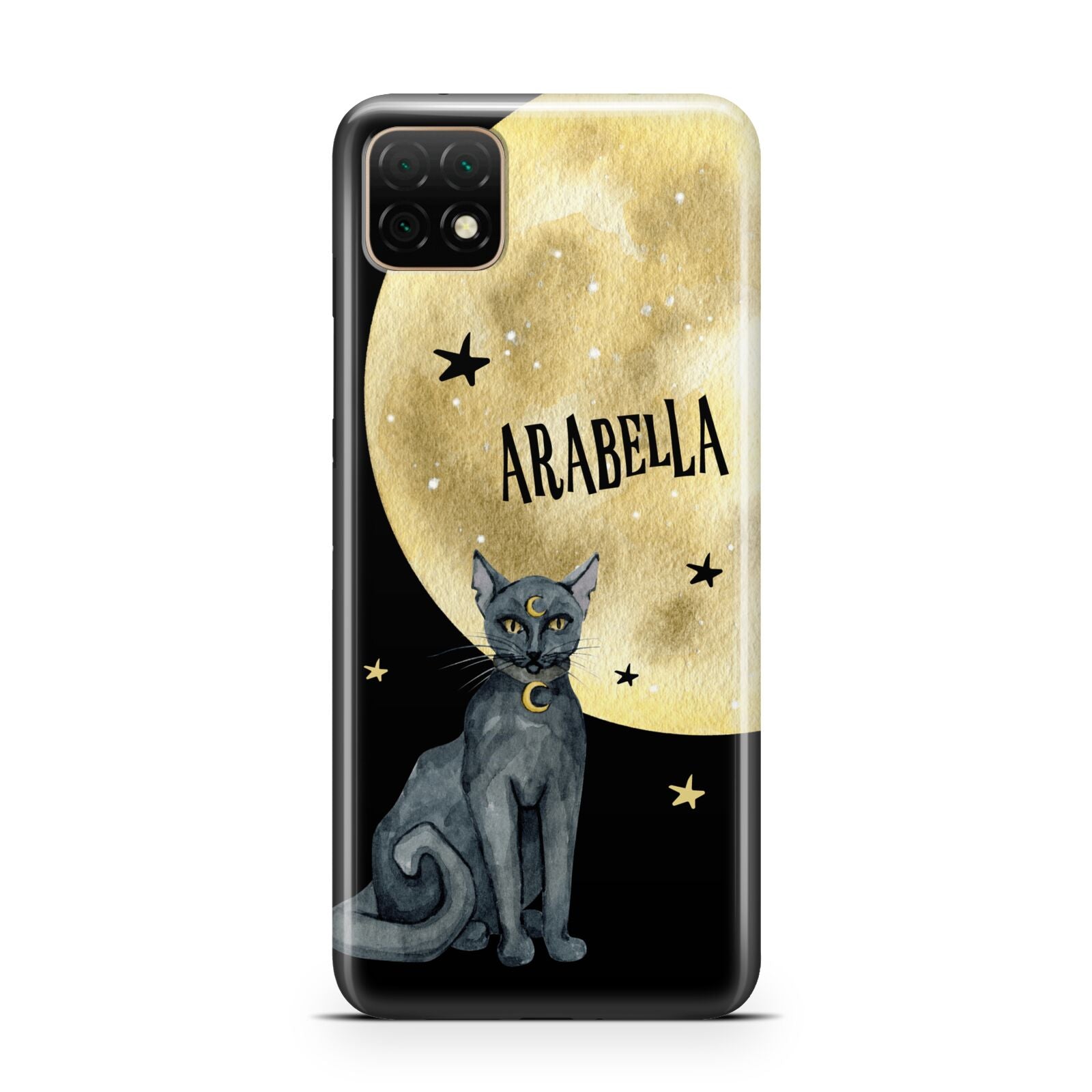 Personalised Moon Cat Halloween Huawei Enjoy 20 Phone Case