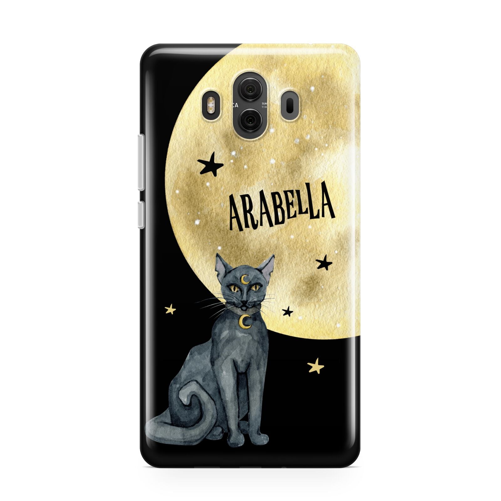 Personalised Moon Cat Halloween Huawei Mate 10 Protective Phone Case
