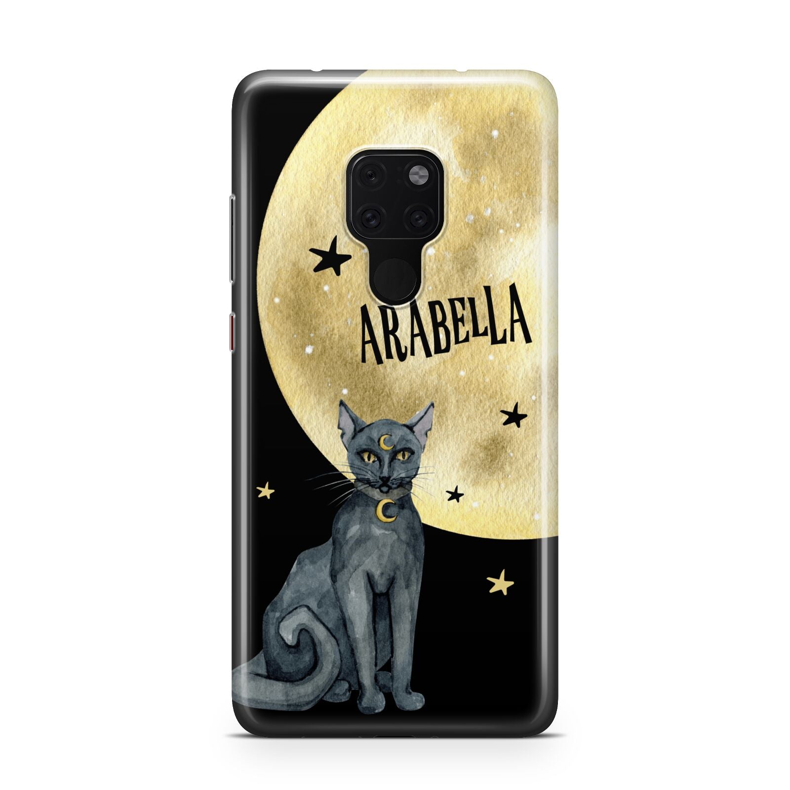 Personalised Moon Cat Halloween Huawei Mate 20 Phone Case