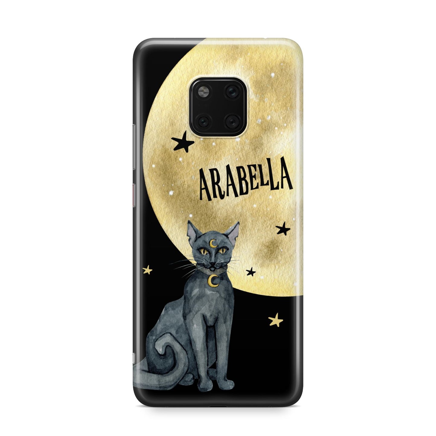 Personalised Moon Cat Halloween Huawei Mate 20 Pro Phone Case