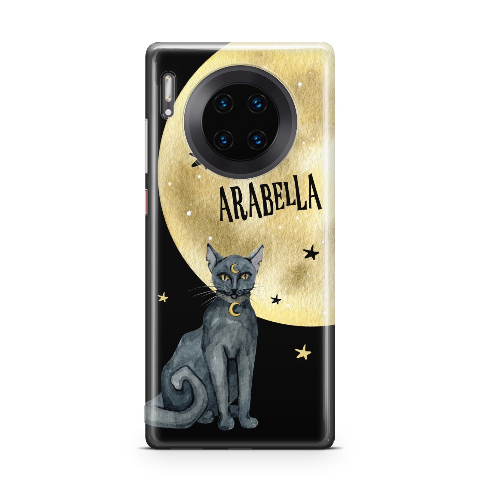 Personalised Moon Cat Halloween Huawei Mate 30 Pro Phone Case
