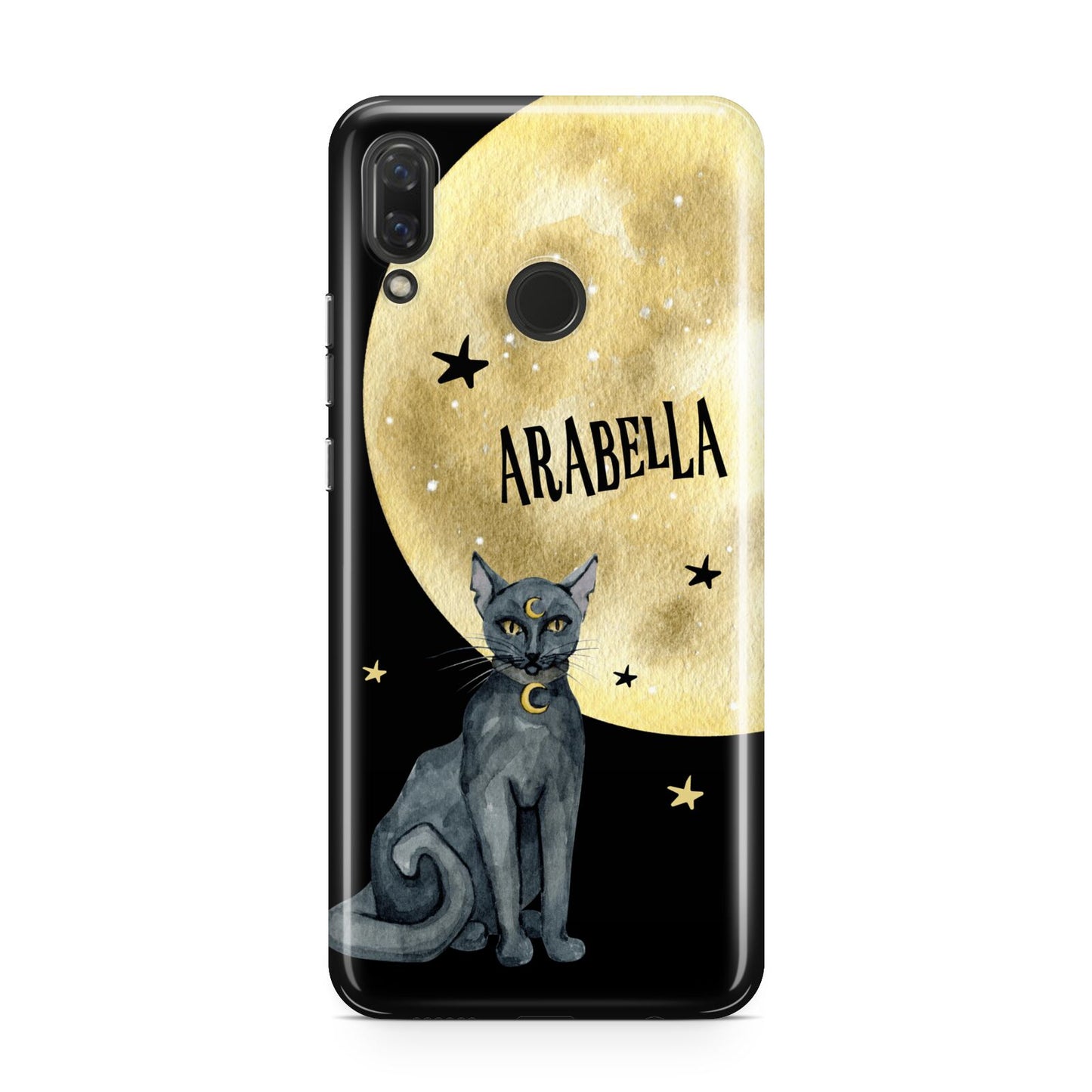 Personalised Moon Cat Halloween Huawei Nova 3 Phone Case