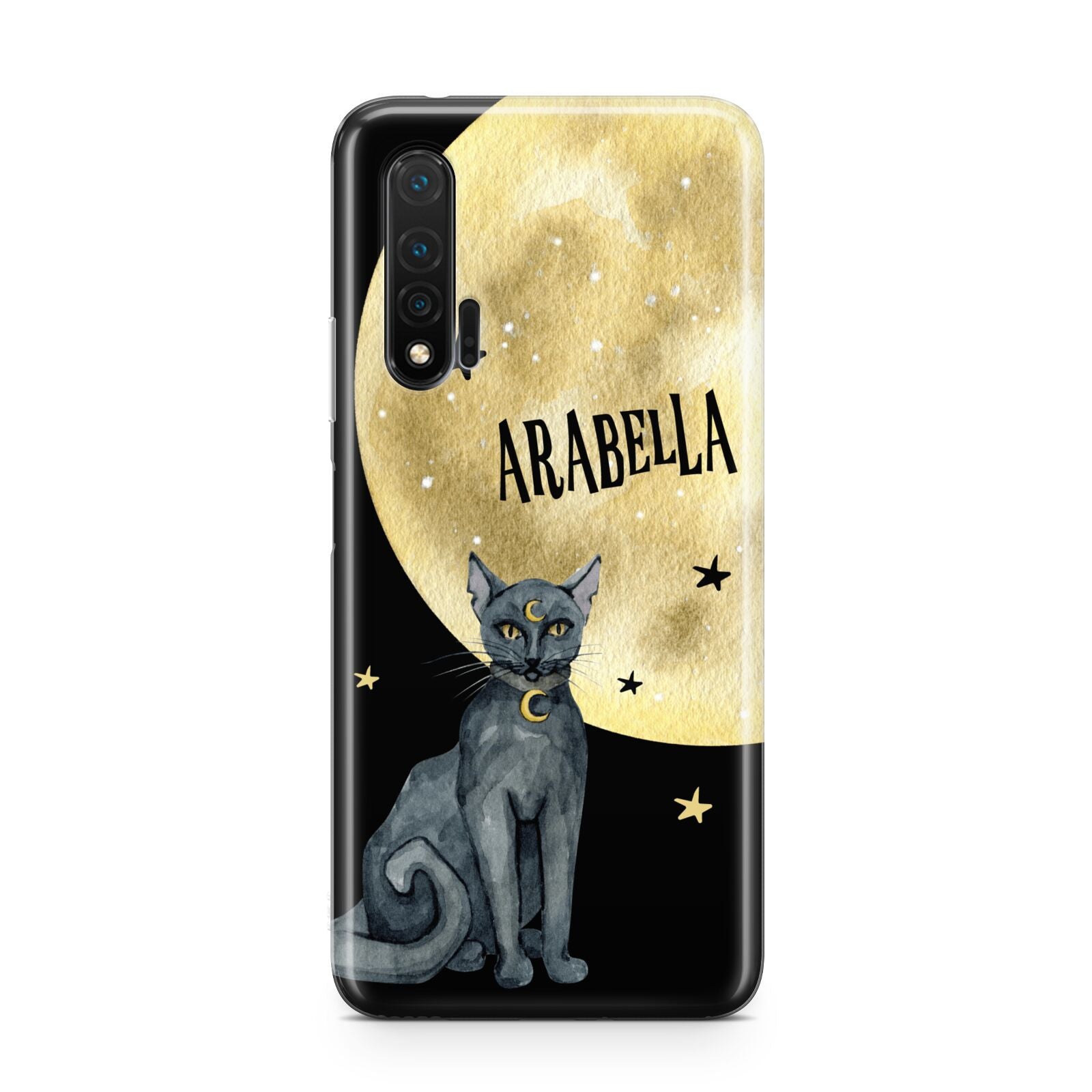 Personalised Moon Cat Halloween Huawei Nova 6 Phone Case