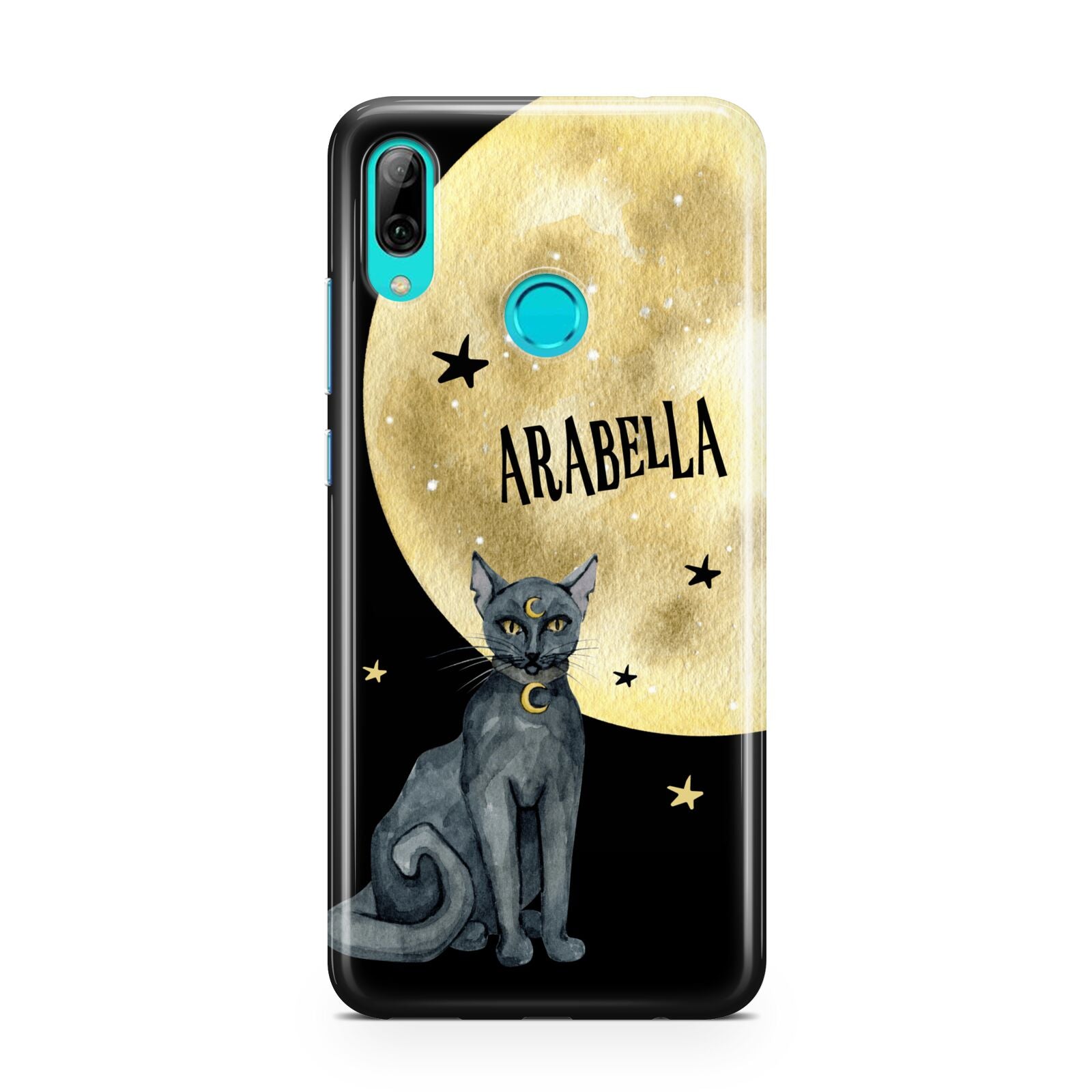 Personalised Moon Cat Halloween Huawei P Smart 2019 Case