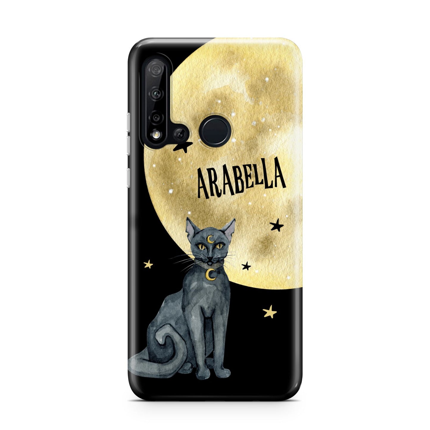 Personalised Moon Cat Halloween Huawei P20 Lite 5G Phone Case