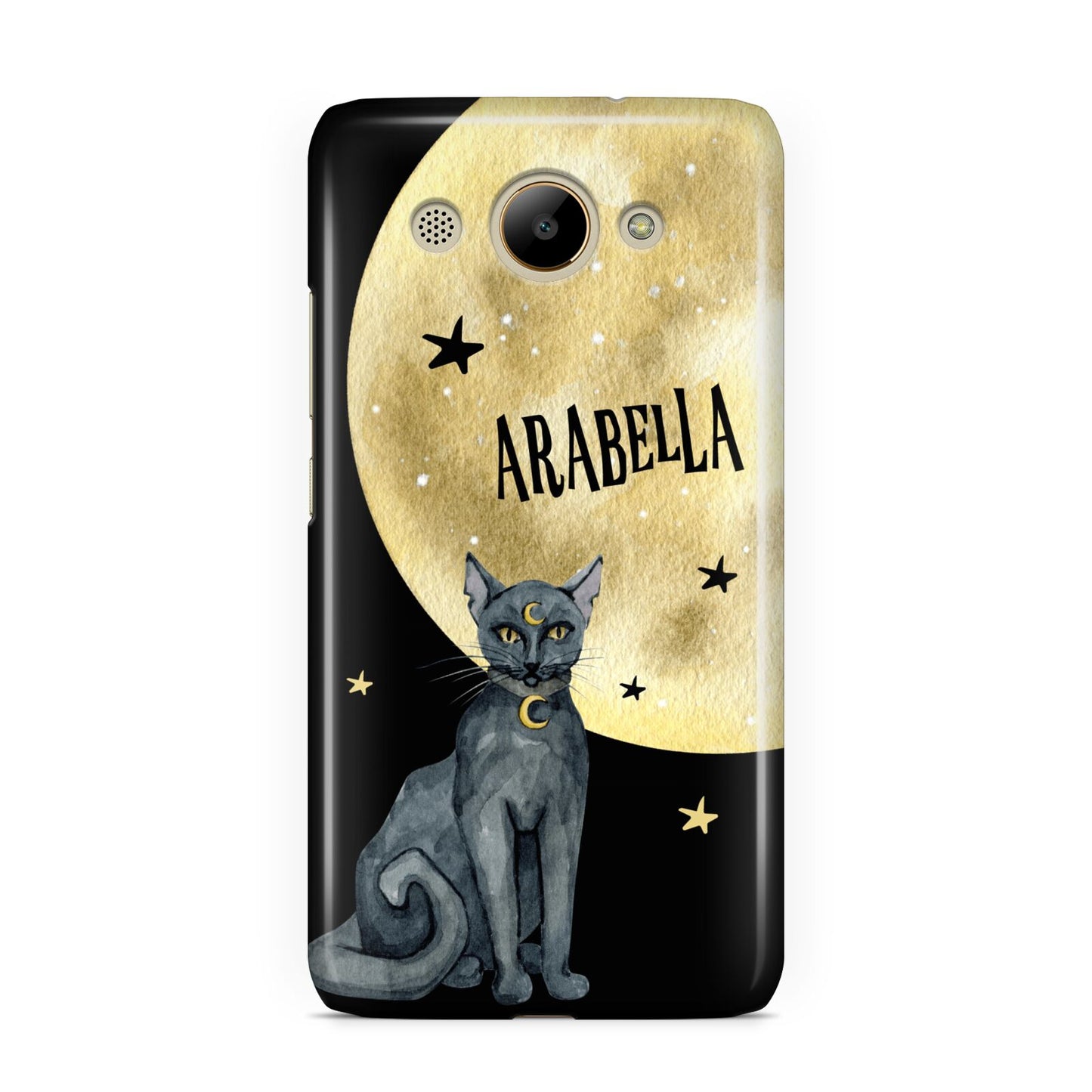 Personalised Moon Cat Halloween Huawei Y3 2017