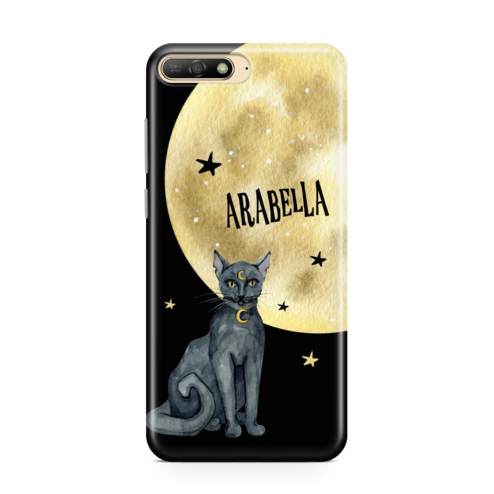 Personalised Moon Cat Halloween Huawei Y6 2018