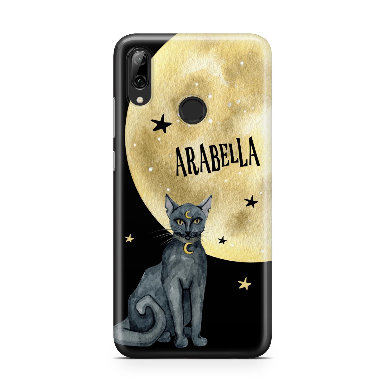 Personalised Moon Cat Halloween Huawei Y7 2019