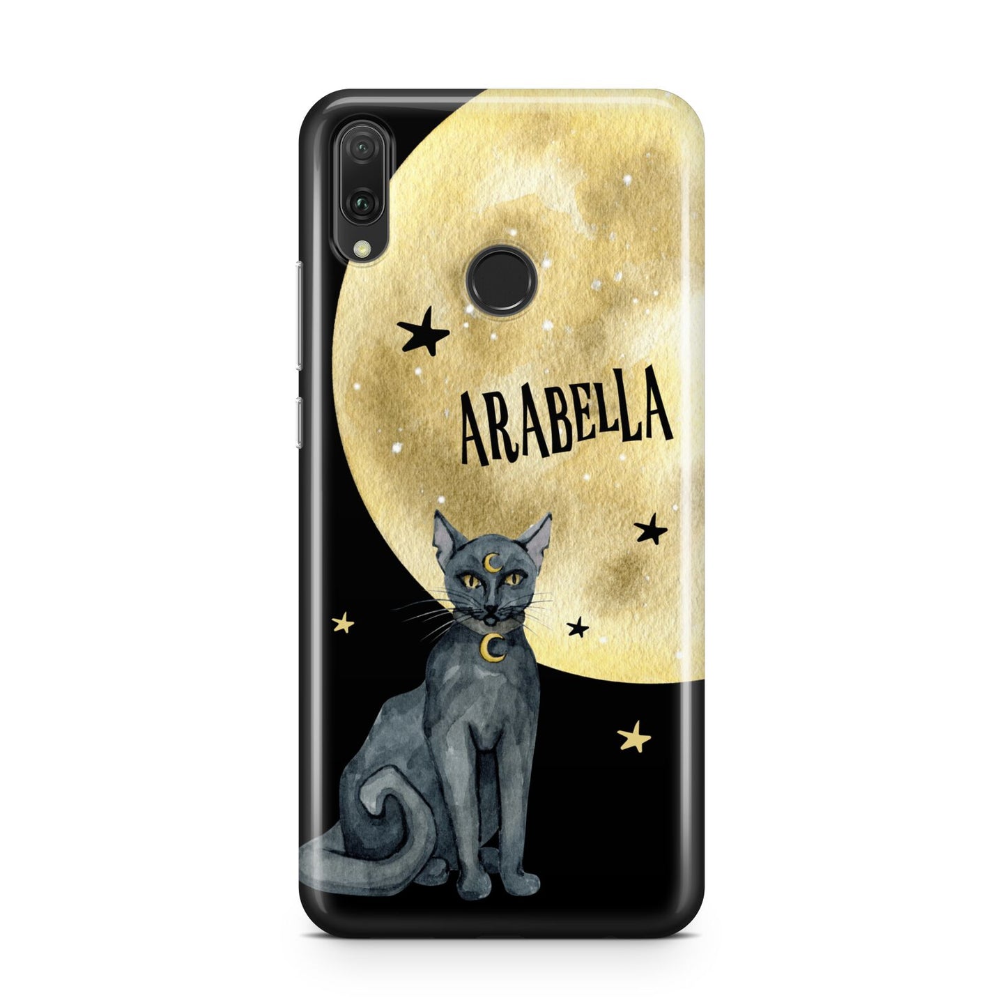 Personalised Moon Cat Halloween Huawei Y9 2019