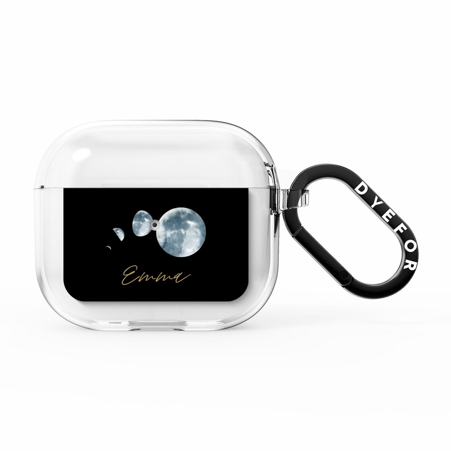 Personalised Moon Phases AirPods Clear Case 3rd Gen