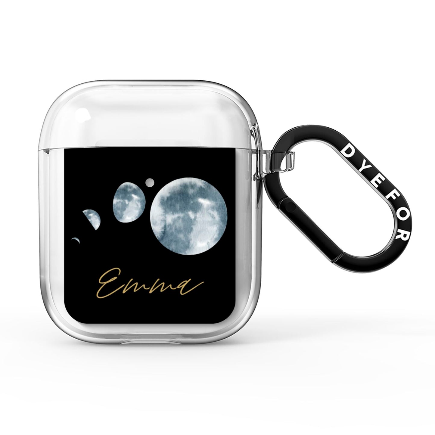 Personalised Moon Phases AirPods Clear Case