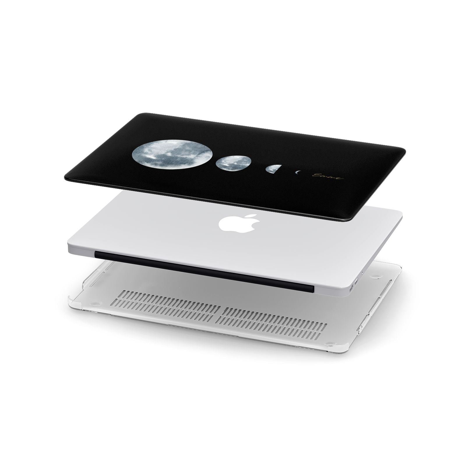 Personalised Moon Phases Apple MacBook Case in Detail