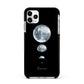 Personalised Moon Phases Apple iPhone 11 Pro Max in Silver with Black Impact Case