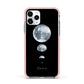 Personalised Moon Phases Apple iPhone 11 Pro in Silver with Pink Impact Case