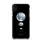 Personalised Moon Phases Apple iPhone Xs Max Impact Case Black Edge on Black Phone