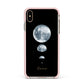 Personalised Moon Phases Apple iPhone Xs Max Impact Case Pink Edge on Gold Phone