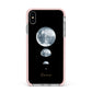 Personalised Moon Phases Apple iPhone Xs Max Impact Case Pink Edge on Silver Phone