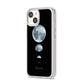 Personalised Moon Phases iPhone 14 Clear Tough Case Starlight Angled Image