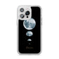 Personalised Moon Phases iPhone 14 Pro Max Clear Tough Case Silver
