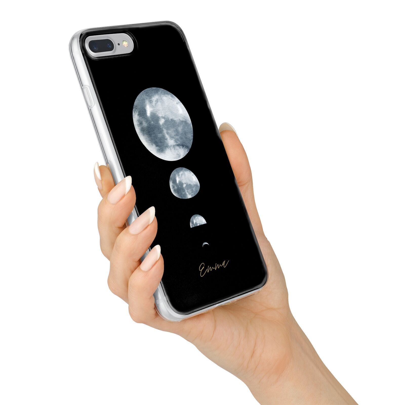 Personalised Moon Phases iPhone 7 Plus Bumper Case on Silver iPhone Alternative Image