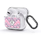 Personalised Mother Of Pearl Monogram Letter AirPods Glitter Case 3rd Gen Side Image
