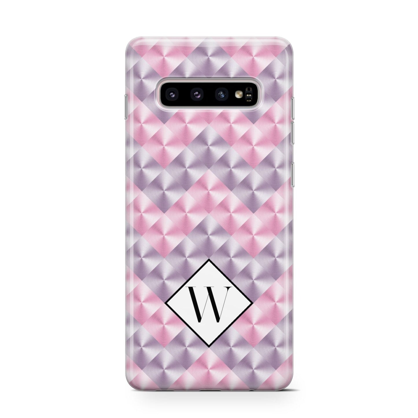 Personalised Mother Of Pearl Monogram Letter Protective Samsung Galaxy Case